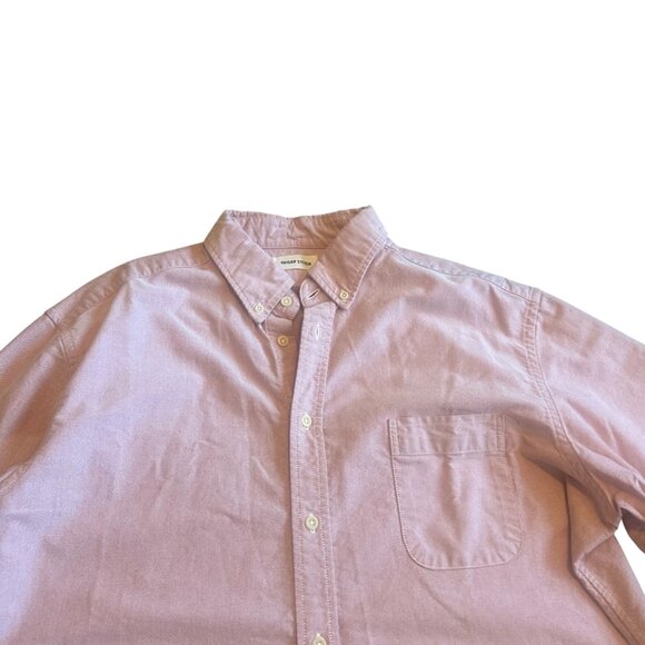 Taylor Stitch 100% Organic Cotton Light Pink Button Down Shirt Top Size 46 XL - Picture 2 of 12